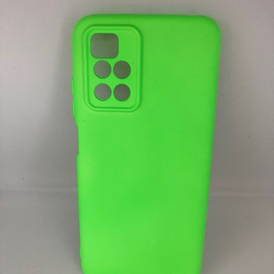 Чохол Silicone Cover Lakshmi Full Camera (A) для Xiaomi Redmi 10 (Салатовий / Neon Green) 56961 Чехол