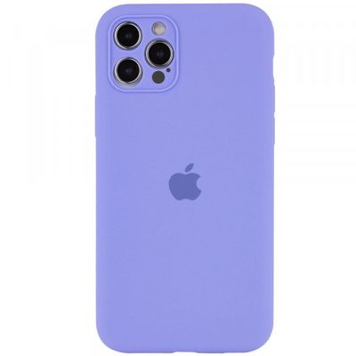 Чохол Silicone Case Full Camera Protective (AA) для Apple iPhone 12 Pro (6.1) (Бузковий / Dasheen) 00042251 Чехол