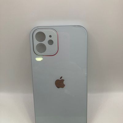 Чохол Ip12 Glass Logo Full with Frame light blue 73452  * Китай