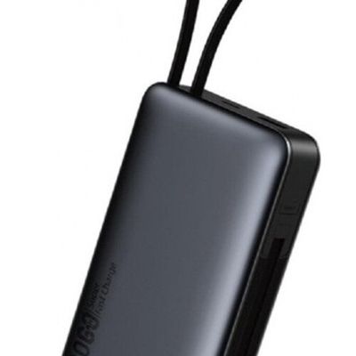 Портативна Батарея Power Bank WUW TUGI Y65 20000mAh PD65W з кабелями Type-C /Lighting (Чорний) 63463 Wuw