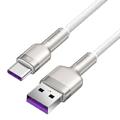 Кабель  Cafule Metal Data Type-C 66W (1m) (white) 33193 Baseus