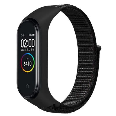 Ремінець Nylon New для Xiaomi Mi Band 3/4/5/6/7 (Black) 00077678