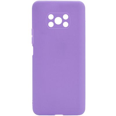 Силіконовий чохол Candy Full Camera для Xiaomi Poco X3 NFC / Poco X3 Pro (Бузковий / Dasheen) 48829 Чехол