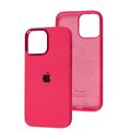 Чохол Silicone case Full (Metal Frame and Buttons) for iPhone 13 Hot pink