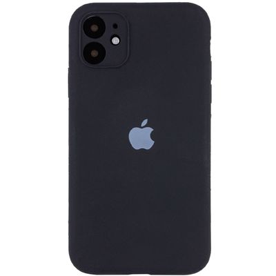 Чохол Silicone Case Full Camera Protective (AA) для Apple iPhone 12 (6.1) (Чорний / Black) 00042250 Чехол