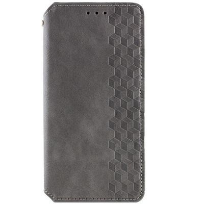 Шкіряний чохол книжка GETMAN Cubic (PU) для Xiaomi Redmi 13 4G / Poco M6 4G (Сірий) 72262 72262 Чехол