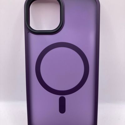 TPU+PC чохол Metal Buttons with MagSafe Colorful для Apple iPhone 14 (6.1) (Темно-фіолетовий) 64753 64753* Чехол