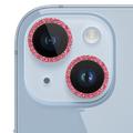 Захисне скло Metal Sparkles на камеру (в упак.) для Apple iPhone 15 (6.1) / 15 Plus (6.7) (Червоний / Red) 65698