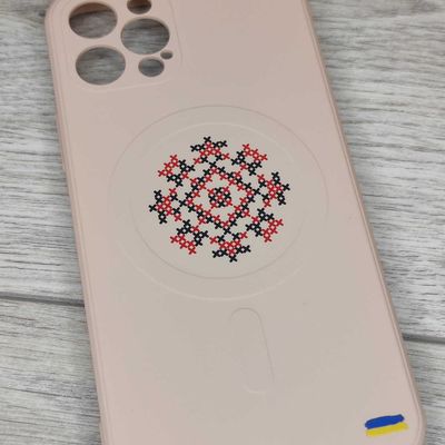 Чохол WAVE Ukraine Edition Case with MagSafe iPhone 12 Pro (vyshyvanka shirt/pink sand) 36776 36776* 36776 Чехол