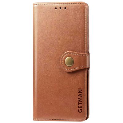 Шкіряний чохол книжка GETMAN Gallant (PU) для Xiaomi Redmi 13 4G / Poco M6 4G (Коричневий) 72261 Чехол