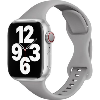 Силіконовий ремінець для Apple Watch Sport Band 42 / 44 / 45 / 49 (S/M & M/L) 3pcs (Сірий / Dark Gray) 34825
