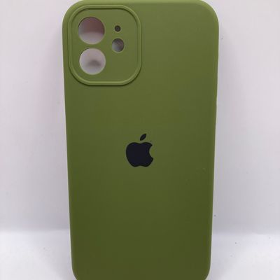 Чохол Silicone Case Full Camera Protective (AA) для Apple iPhone 12 (6.1) (Зелений / Dark Olive) 42250 42250* Чехол