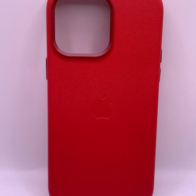 Шкіряний чохол Leather Case (AA Plus) with MagSafe для Apple iPhone 14 Pro Max (6.7) (Crimson) 57476 57476* 57476