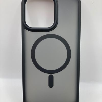 TPU+PC чохол Metal Buttons with MagSafe Colorful для Apple iPhone 15 Pro Max (6.7) (Чорний) 50837 Чехол