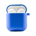 Силіконовий футляр з мікрофіброю для навушників Airpods 1/2 (Синій / Royal blue) 39442 Чохли на навушники