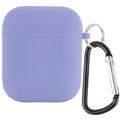 Силіконовий футляр з мікрофіброю для навушників Airpods 1/2 (Сірий / Lavender Gray) 39442 Чохли на навушники