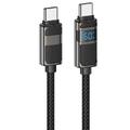 Кабель U137 Line Type-C to Type-C 60W 1.2m with display (Чорний) 53414 Hoco