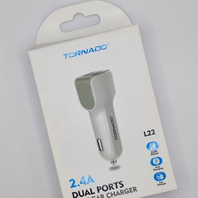Автомобільний зарядний пристрій Tornado L-22 (2USB/2.4A/1м)- білий 849146 Китай