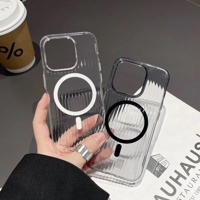 Чохол Corrugated Pattern Case With Magsafe — iPhone 13 White
 785244 785244 Червень