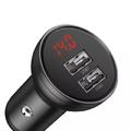 АЗП Digital Display Dual USB 4.8A Car Charger 24W (dark gray) 28273 Baseus