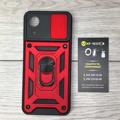 Ударостійкий чохол Camshield Serge Ring for Magnet для Samsung Galaxy A03 Core (червоний) Чехол