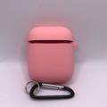 Силіконовий футляр з мікрофіброю для навушників Airpods 1/2 (Рожевий / Pink) 39442 Чохли на навушники