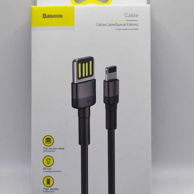 Дата кабель  Cafule Lightning Cable 1.5A (2m) (CALKLF-C) (Серый / Черный) 38235 38235 Baseus