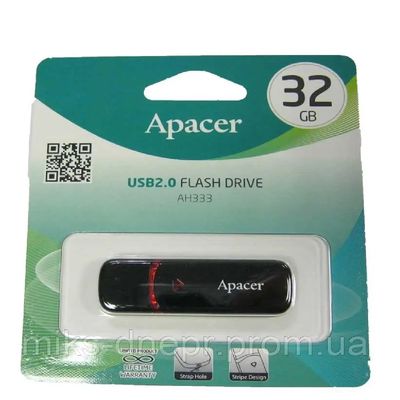 Флеш-накопичувач Apacer USB 2.0 AH333 32Gb Black AP32GAH333B-1