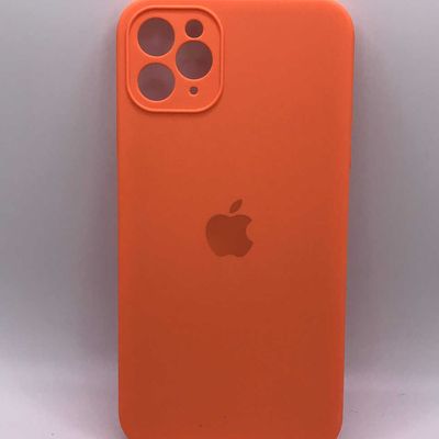 Silicone Case Square Full Camera Protective (AA) для Apple iPhone 11 Pro Max (6.5) (Оранжевый / Papaya) Чехол
