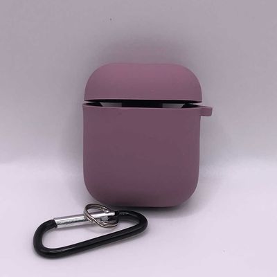 Силіконовий футляр з мікрофіброю для навушників Airpods 1/2 (Ліловий / Lilac Pride) 39442 Чохли на навушники