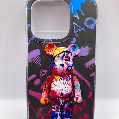Чохол Brand Mix Clear (N) iPhone 15 Pro (with MagSafe) (graffiti bear (black)) NP00639 NP00639* NP00639 Чехол