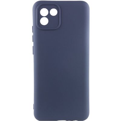 Чохол Silicone Cover Lakshmi Full Camera (A) для Samsung Galaxy A03 (Синій / Midnight Blue) Чехол