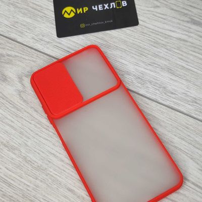 Чохол Чехол Camshield mate TPU со шторкой для камеры для Xiaomi Redmi Note 11 (Global) / Note 11S (Красный) Китай