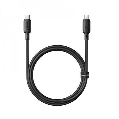 Кабель  Silky Series Fast Charging Type-C to Type-C 100W (2m) (black) 62624 Baseus
