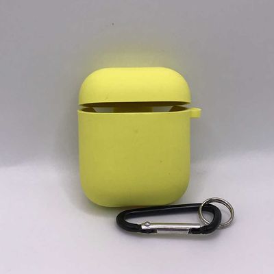 Силіконовий футляр з мікрофіброю для навушників Airpods 1/2 (Жовтий / Bright Yellow) 39442 39442* Чохли на навушники