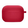 Силіконовий футляр з мікрофіброю для навушників Airpods 3 (Червоний / Rose Red) 53035 Чохли на навушники