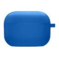 Силіконовий футляр з мікрофіброю для навушників Airpods Pro 2 / Pro (Синій / Royal blue) 57648 Чохли на навушники