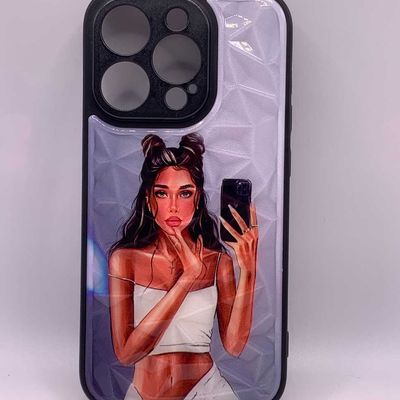 TPU+PC чехол Prisma Ladies для Apple iPhone 14 Pro (6.1) (Black in White) 58239 58239* 58239 Чехол