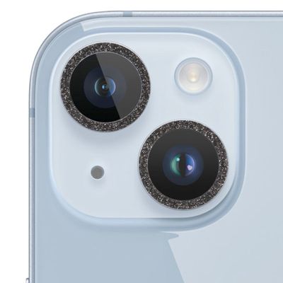 Захисне скло Metal Sparkles на камеру (в упак.) для Apple iPhone 15 (6.1) / 15 Plus (6.7) (Чорний / Midnight) 65698