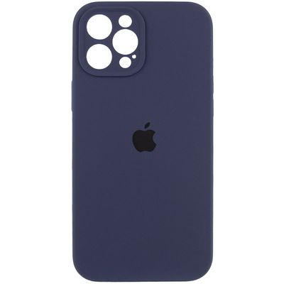 Чохол Silicone Case Full Camera Protective (AA) для Apple iPhone 12 Pro Max (6.7) (Темно-синій / Midnight blue)* Чехол