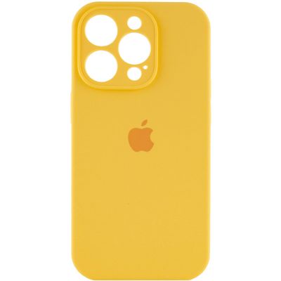 Чохол Silicone Case Full Camera Protective (AA) для Apple iPhone 13 Pro Max (6.7) (Жовтий / Sunflower)* Чехол