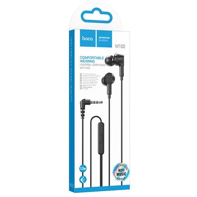 Стерео Навушники  M102 Ingenious with microphone (3.5mm/1.2m) (Black) 26368 Hoco