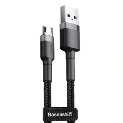 Кабель  Cafule Micro USB 2.4A (1m) (gray/black) 20781 Baseus