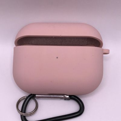 Силіконовий футляр з мікрофіброю для навушників Airpods Pro (Рожевий / Pink Sand) 39443 Чохли на навушники