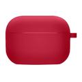 Силіконовий футляр з мікрофіброю для навушників Airpods 4 (Червоний / Rose Red) 75783 Чохли на навушники