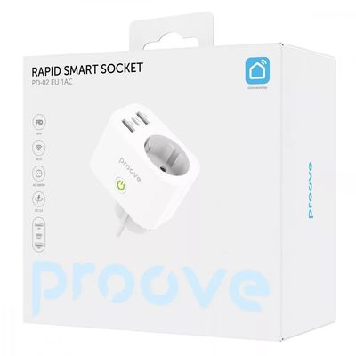 Розумна розетка Розумна розетка  Rapid Smart Socket PD-02 EU 1AC (white) 55271 Proove