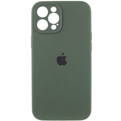 Чохол Silicone Case Full Camera Protective (AA) для Apple iPhone 12 Pro Max (6.7) (Зелений / Cyprus Green)* Чехол