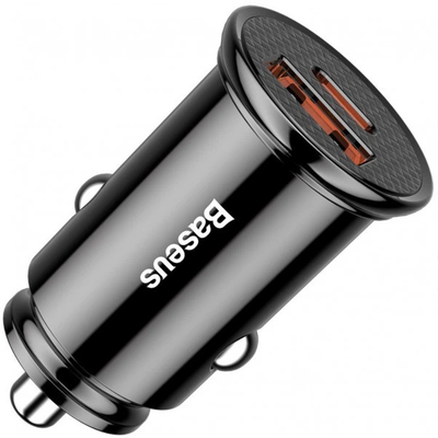 АЗП  Circular Plastic PD3.0 QC 4.0 + 30W USB + Type-C (black) 21745 Baseus