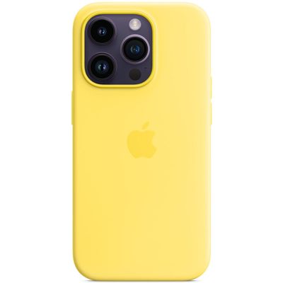Чохол Silicone case (AAA) full with Magsafe для Apple iPhone 14 Pro Max (6.7) (Жовтий / Canary Yellow) 57032 57032* 57032