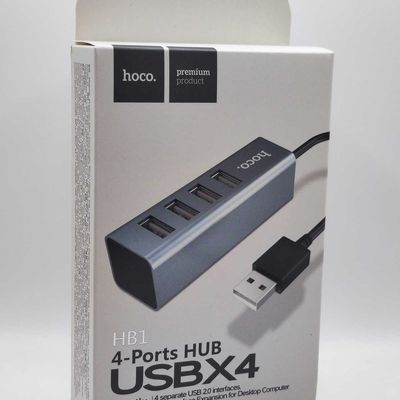 USB-HUB  HB1 4USB Line machine (Сірий) Silver Silver 16463 Hoco